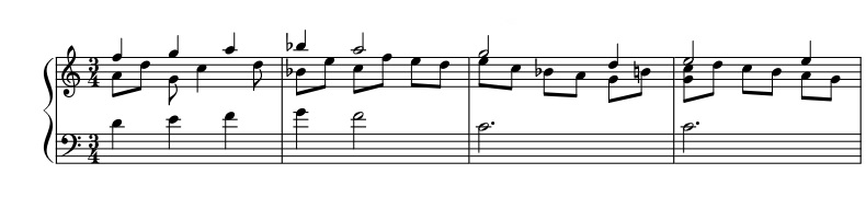 Romanesca undecima con cento parti 73 - 76 staff notation Vincenzo Galilei
