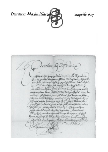 Decretum Maximilian I Bavaria Michelangelo Galilei
