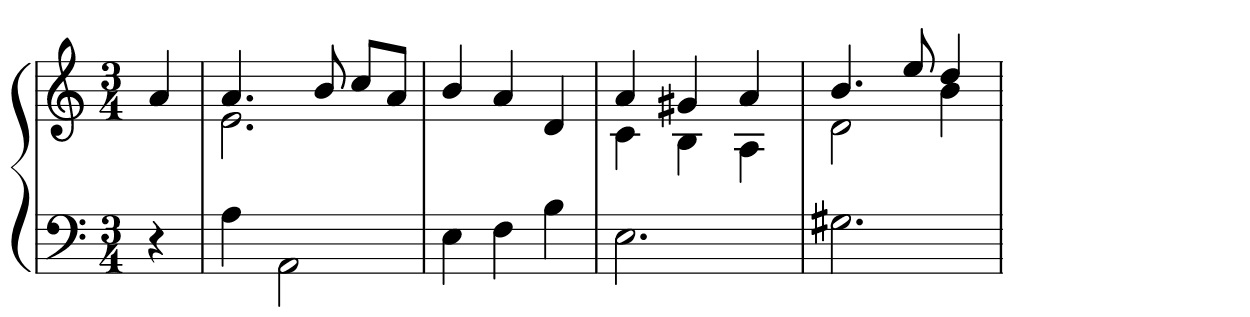 Seconda parte W 9iii staff notation