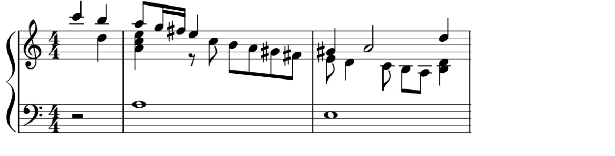 Passemezzo seconda parte staff notation