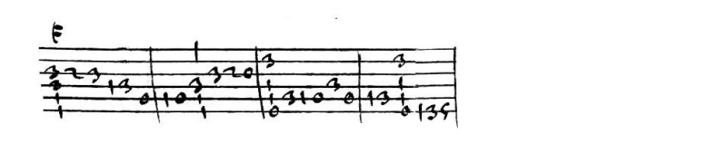 Romanesca undecima con cento parti 25 – 28 tablature Vincenzo Galilei